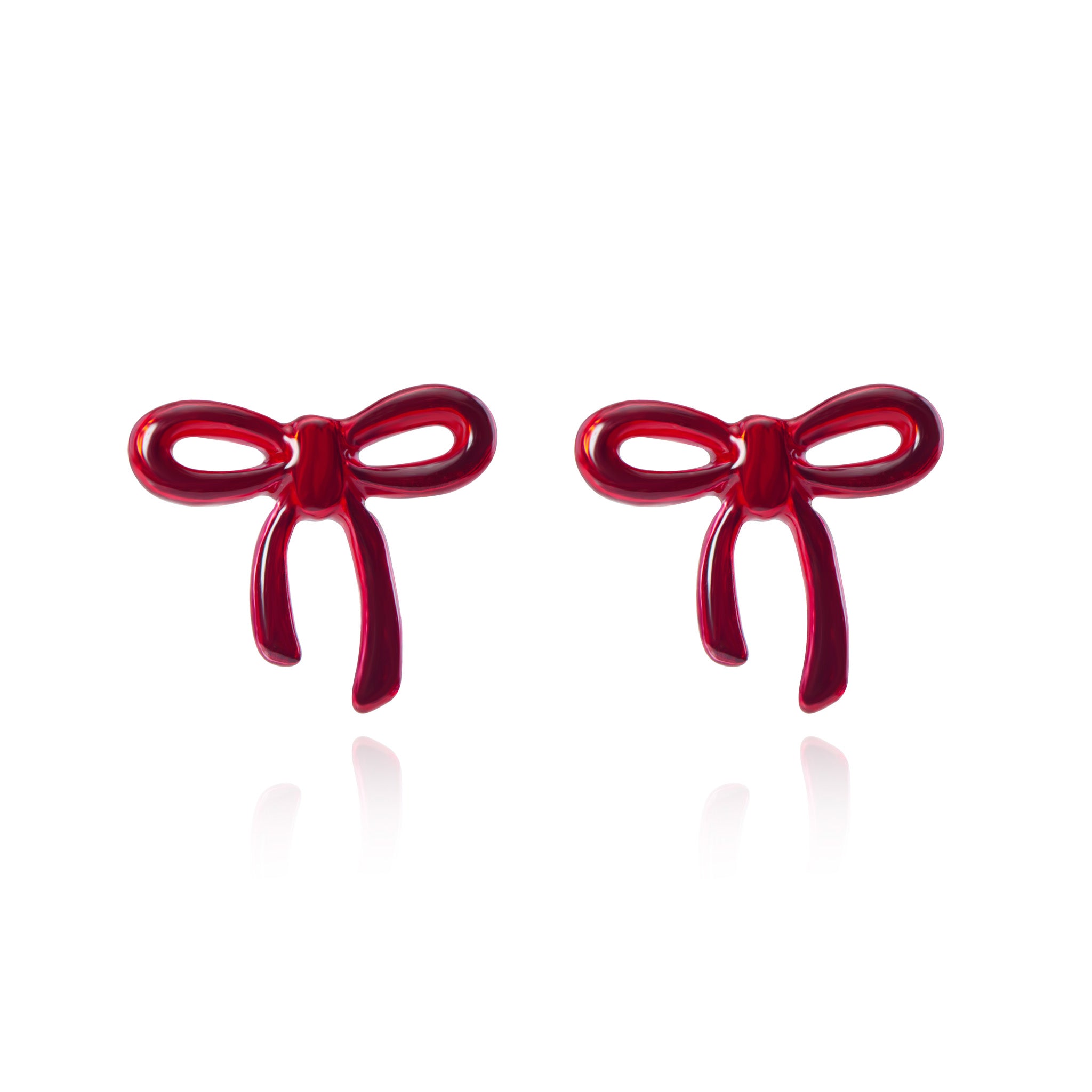 Red Bow Studs