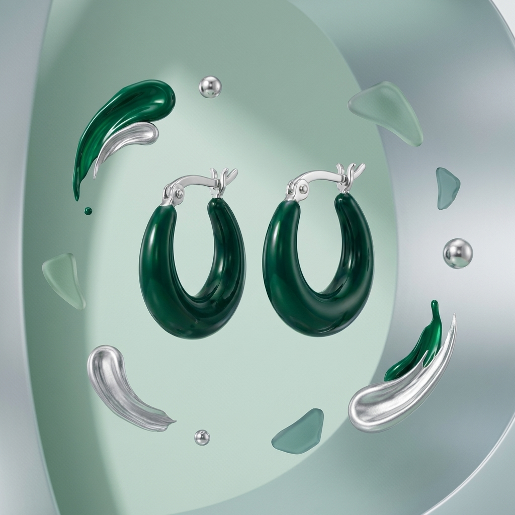 Emerald Hoops