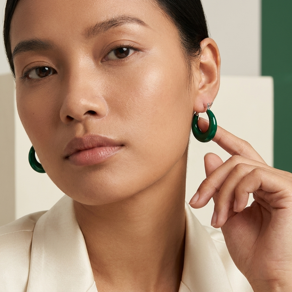 Emerald Hoops